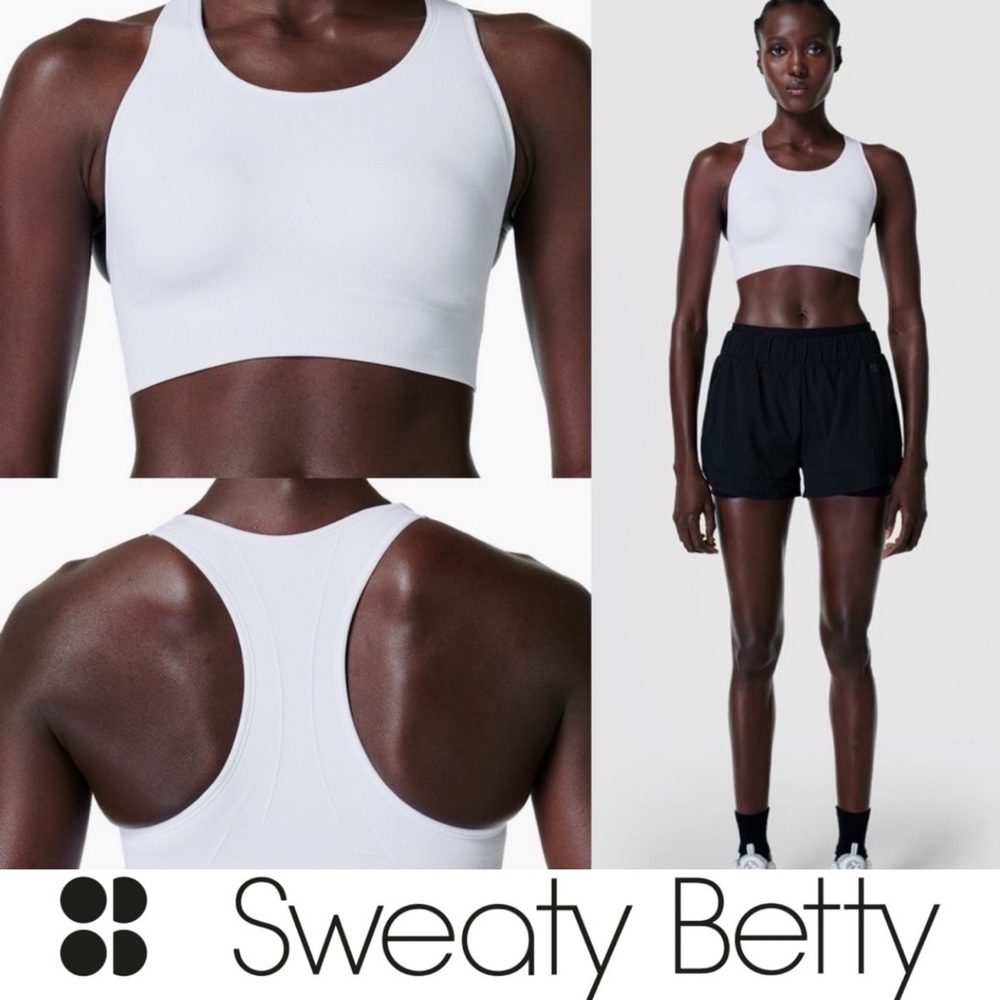 Sweaty Betty Stamina Racerback Sports Shorts Bra Size M $44